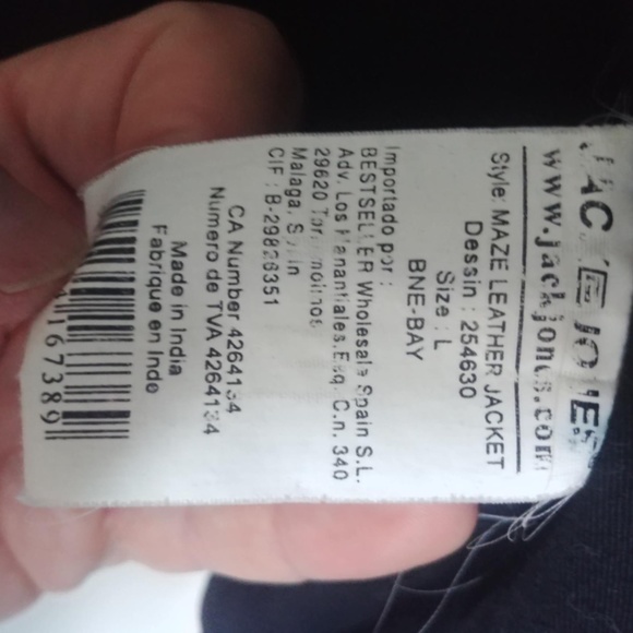 Jack And Jones Vintage Leather Jacket - Picture 10 of 12